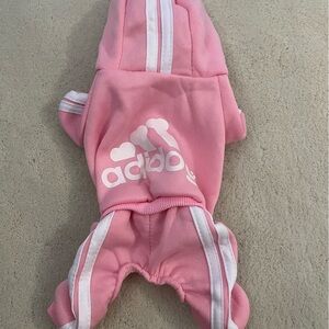 Adorable Pink Dog Jumpsuit & Booties